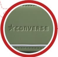 カブセのコンバースの型押し