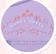 ティアラの刺繍